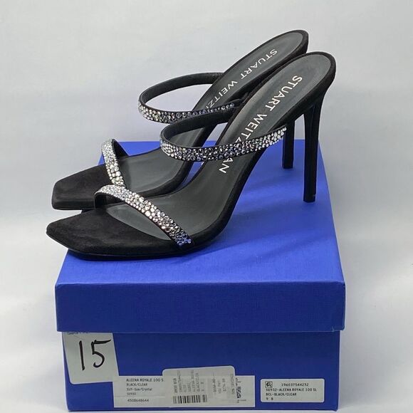 Stuart Weitzman Suede Embellished Sandals size 9 - Picture 8 of 10